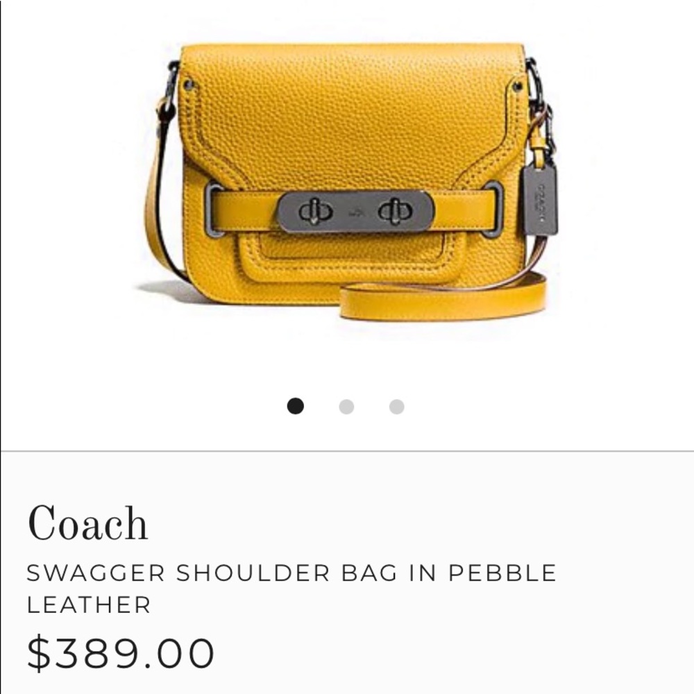 Coach SWAGGER SHOULDER BAG IN PEBBLE LEATHER